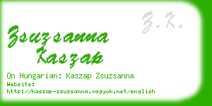 zsuzsanna kaszap business card